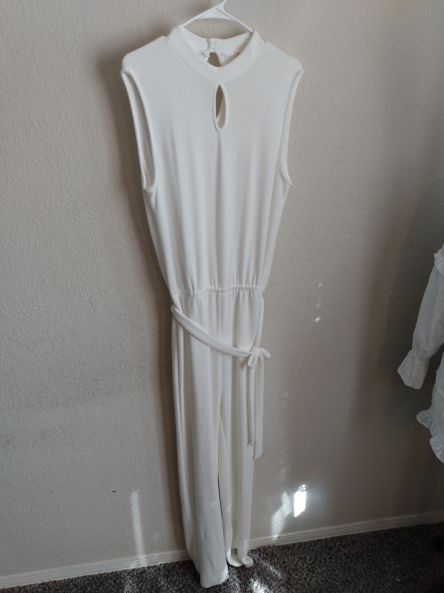 Sleeveless White Jumpsuit