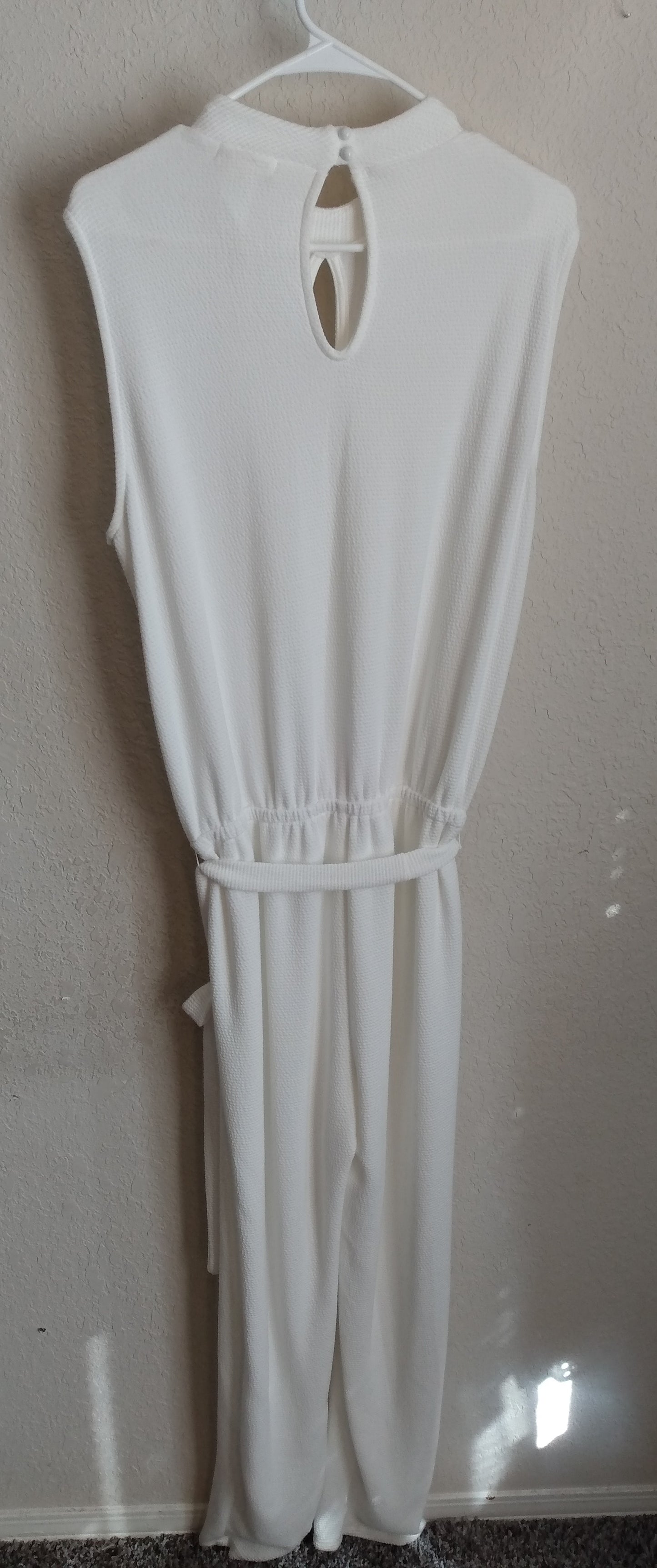 Sleeveless White Jumpsuit
