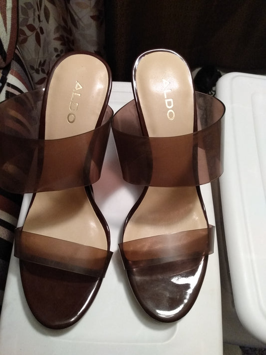 ALDO Brown Wedge Sandals
