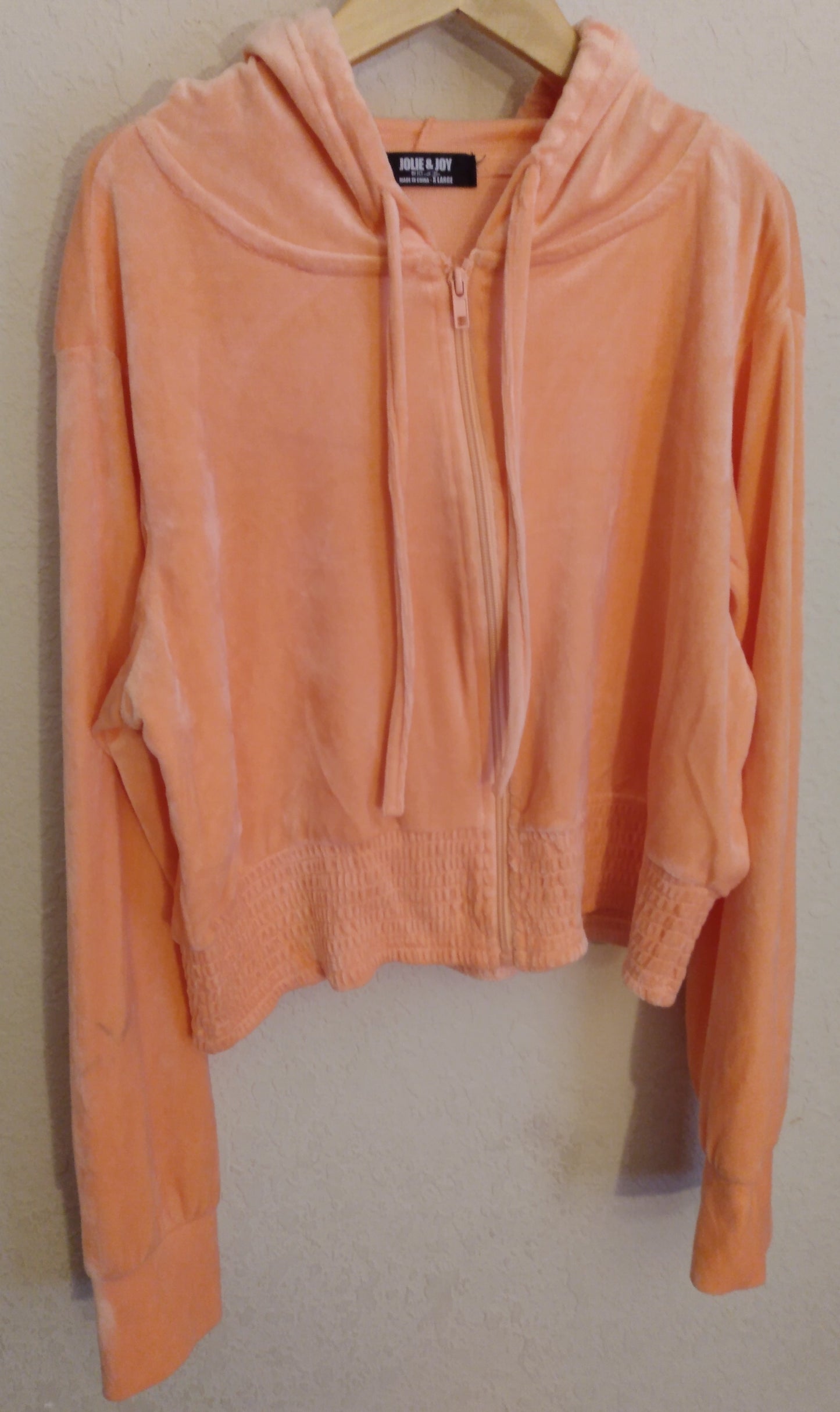Long Sleeve Orange Hooded Short Set