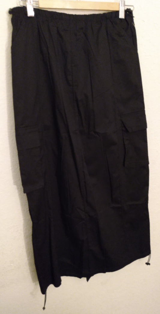 Black Cargo Skirt