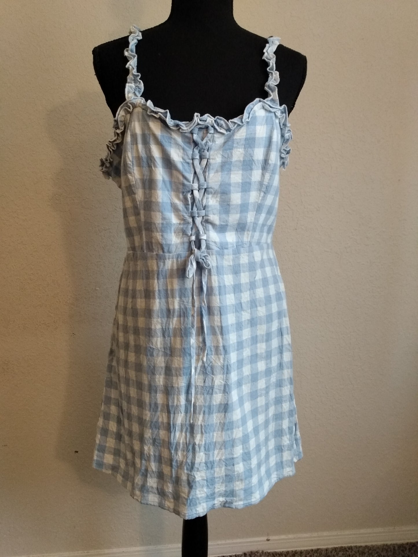 Blue Checkered Sun Dress