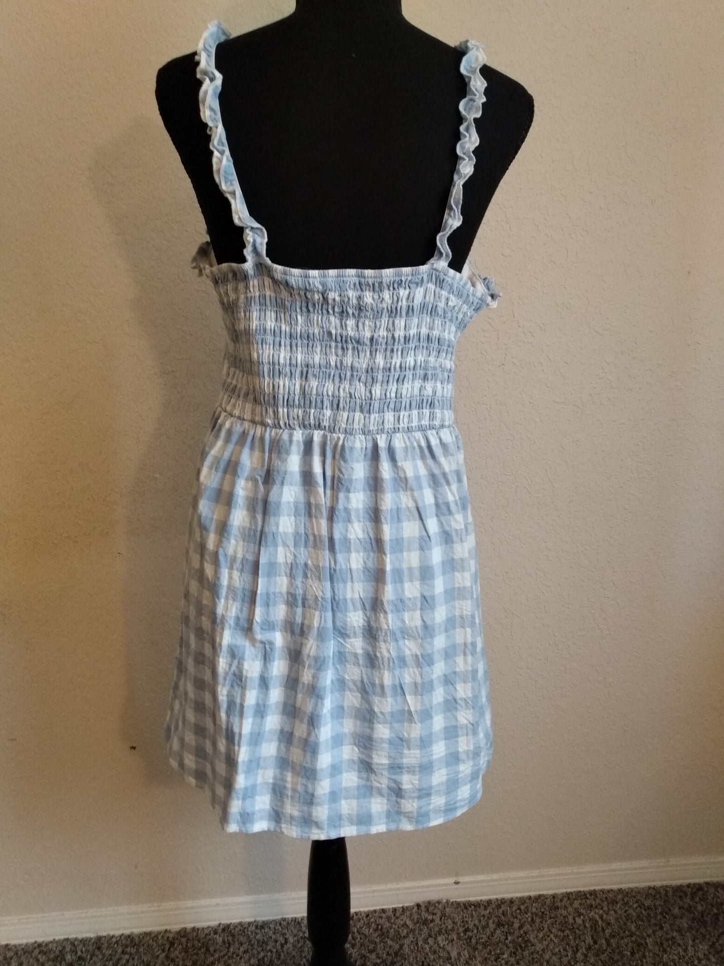 Blue Checkered Sun Dress