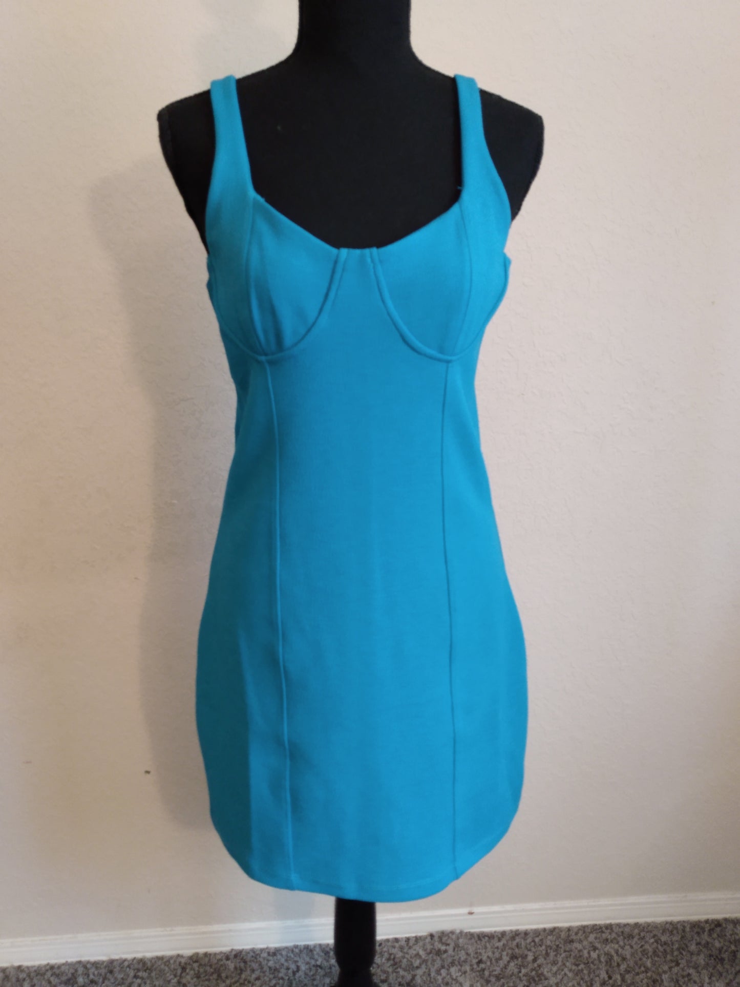 Sleeveless Blue Dress