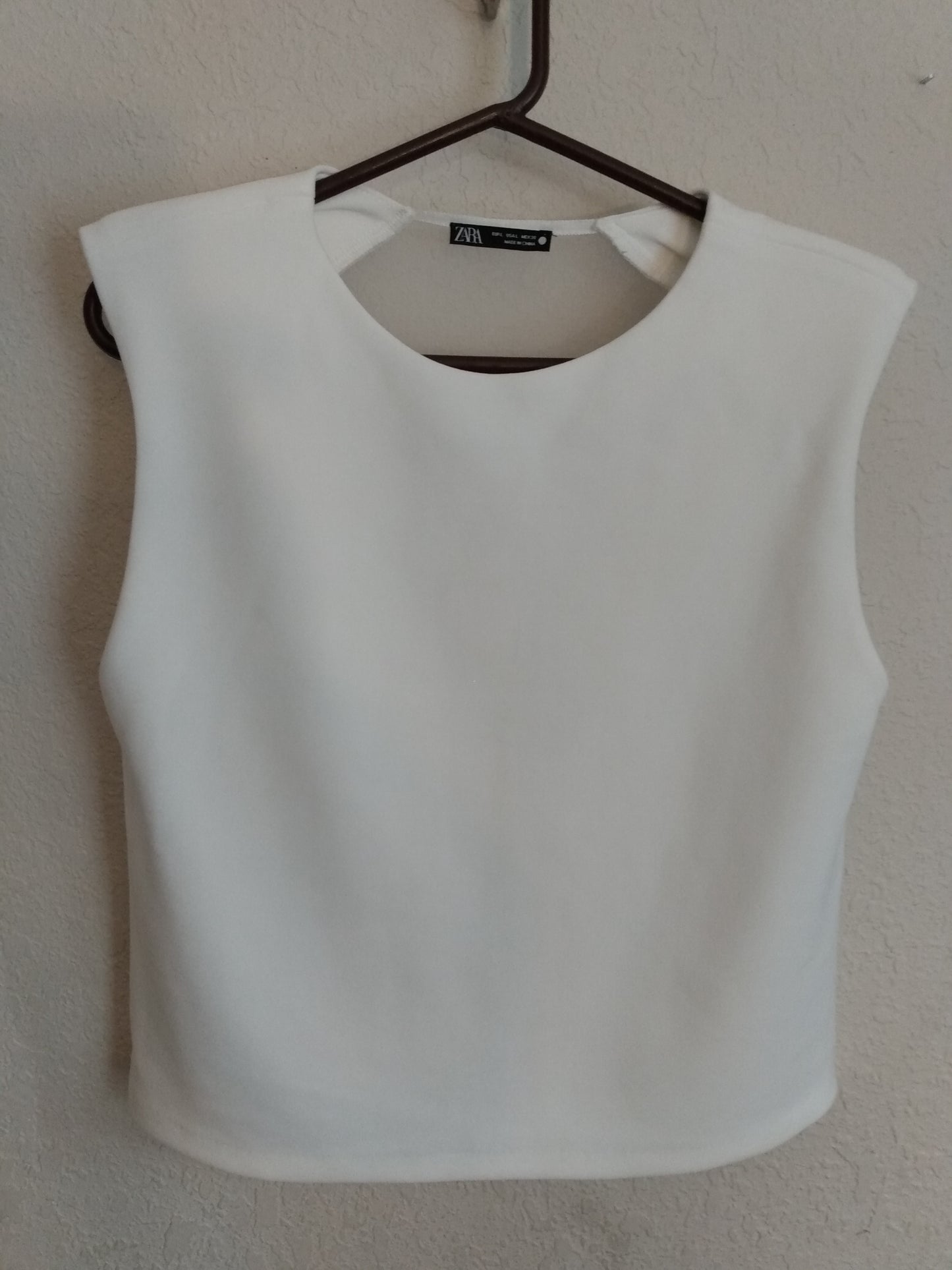 Sleeveless White Top