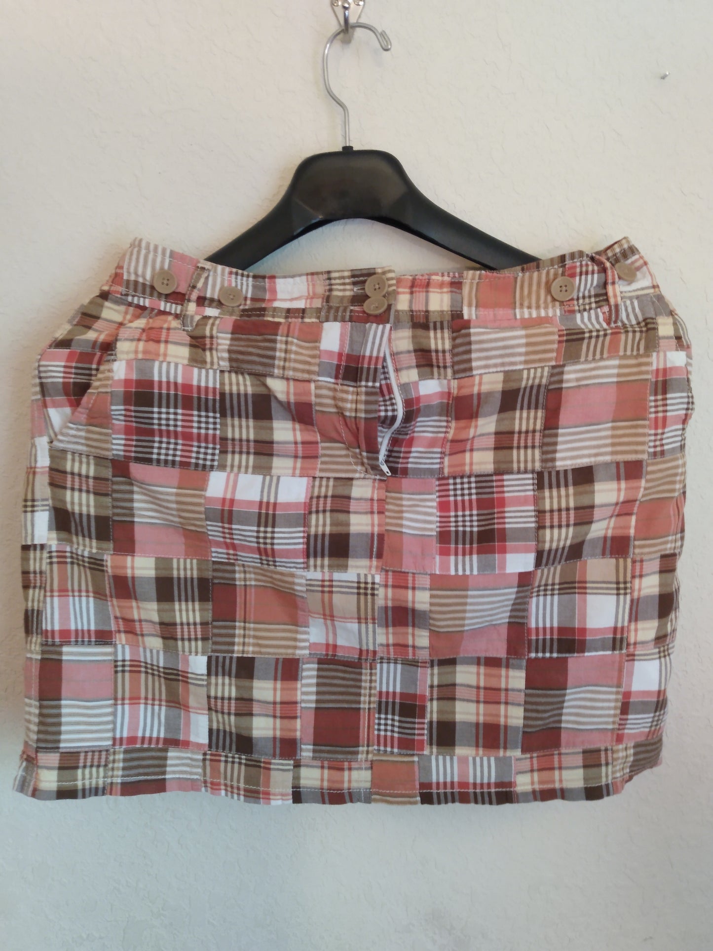 Plaid Patchwork Skirt