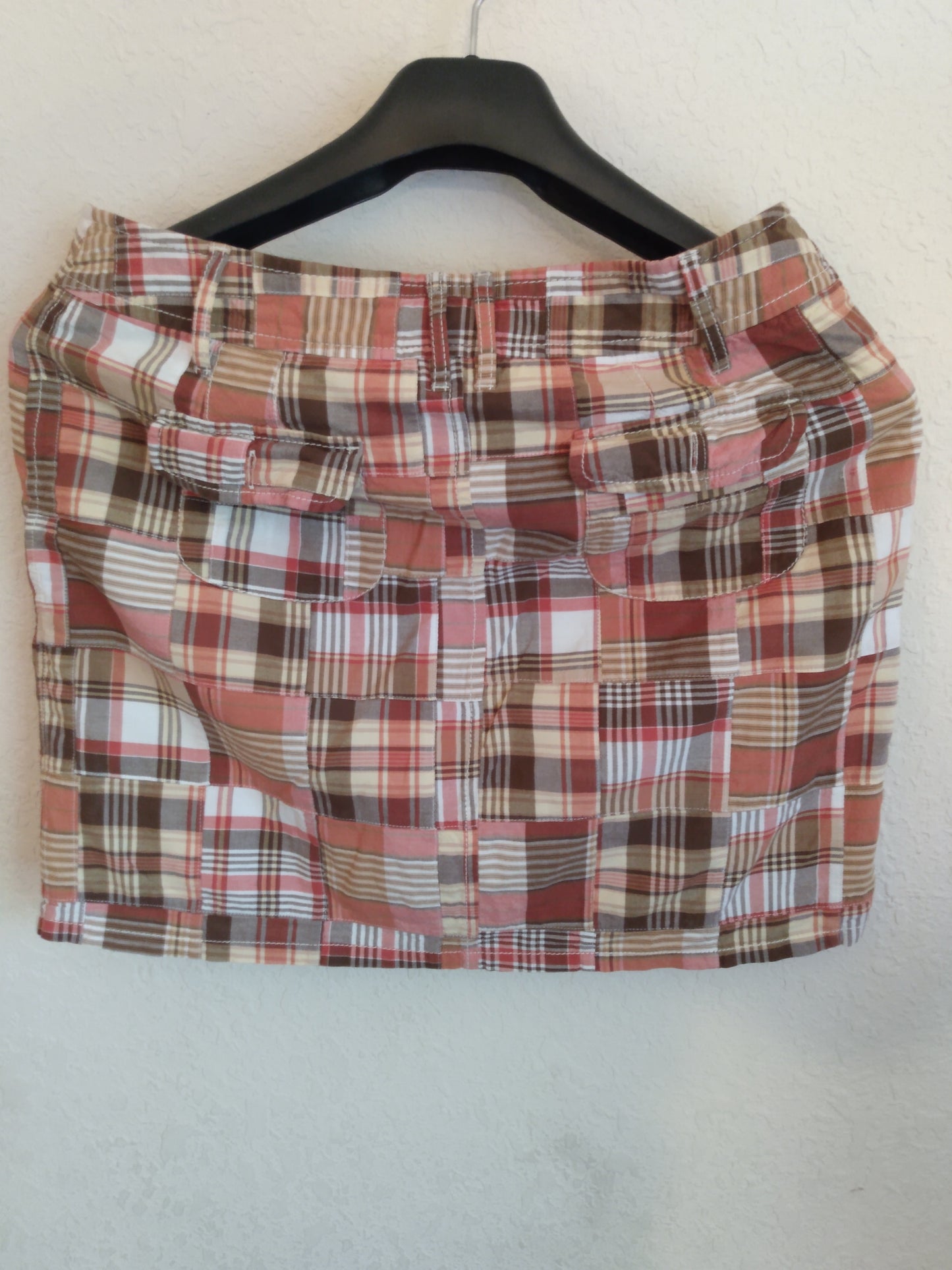 Plaid Patchwork Skirt