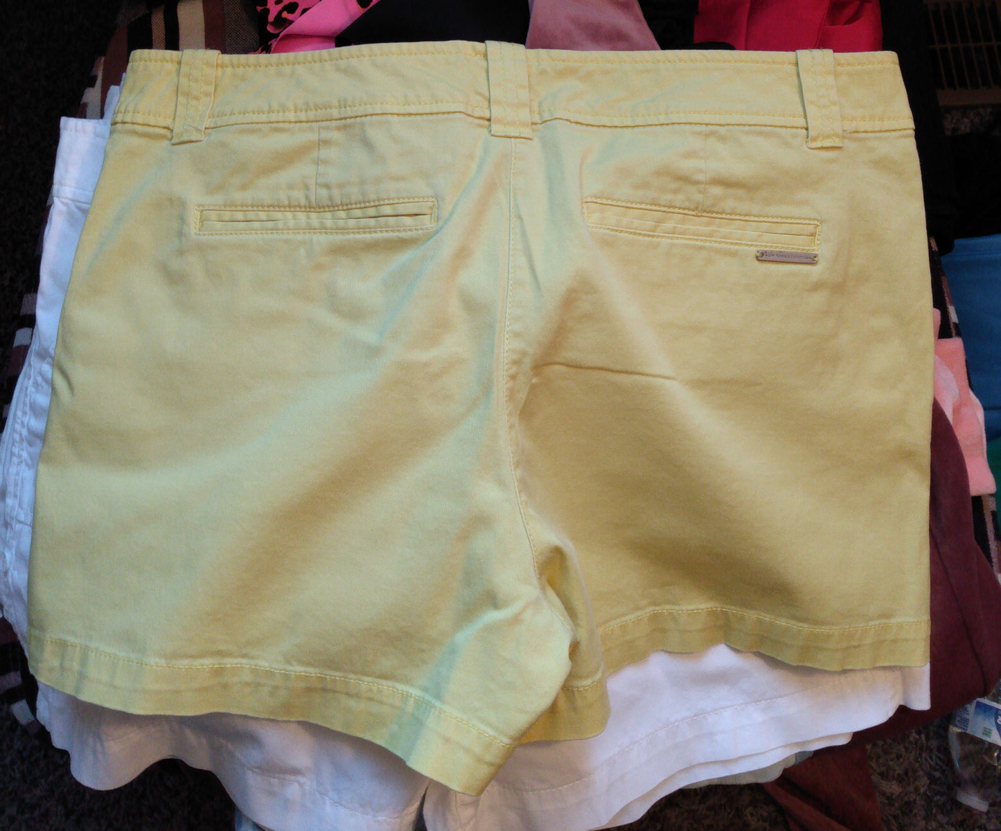 Yellow Cotton Shorts