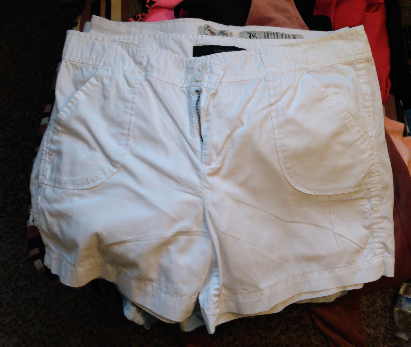 White Cotton Shorts