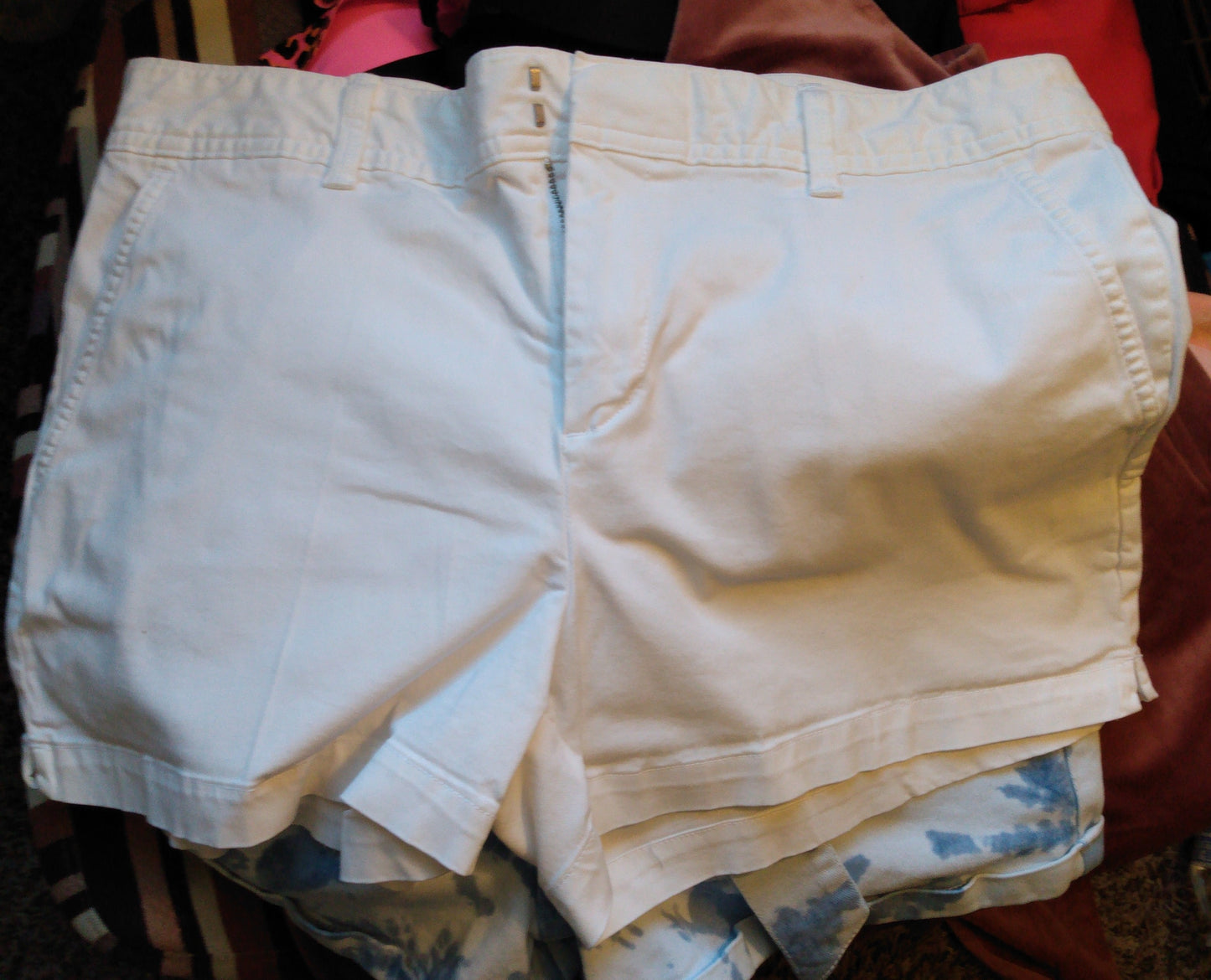 White Cotton Shorts