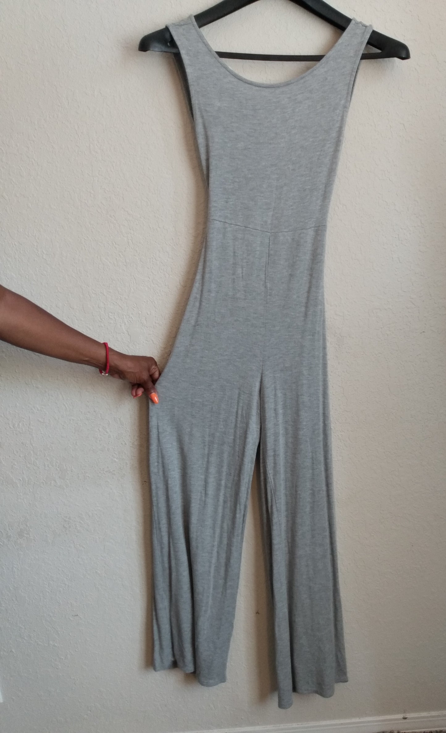 Sleeveless Gray Jumpsuit