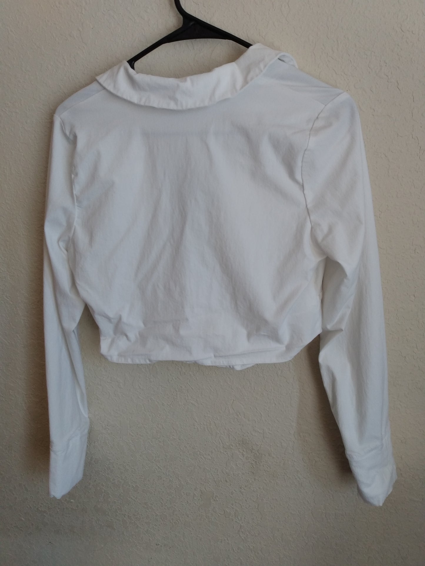 Long Sleeve White Crop Top