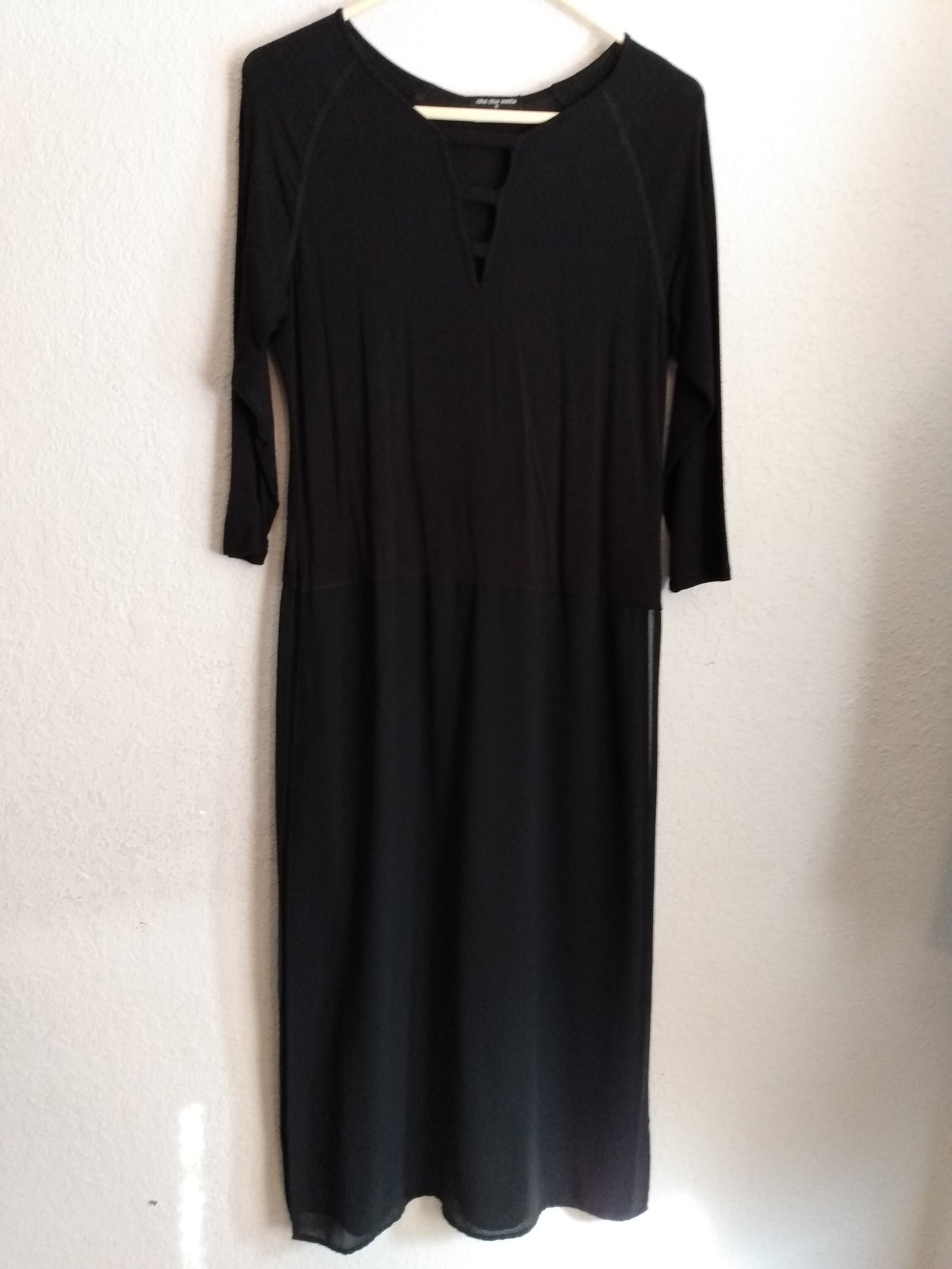 Petite Long Sleeve Black Dress