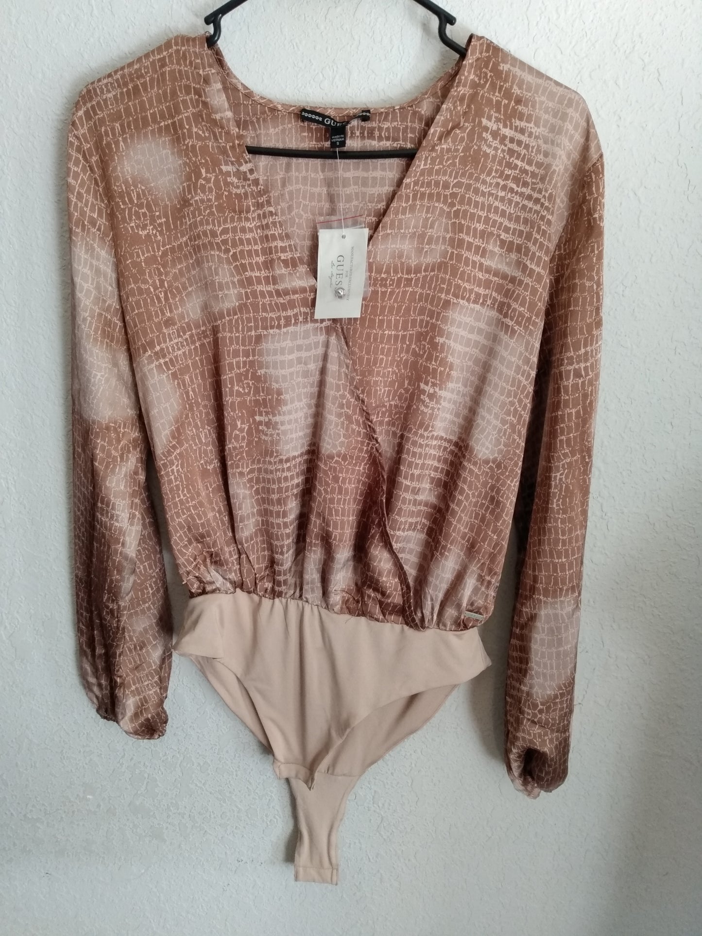 Petite Guess Brown Bodysuit