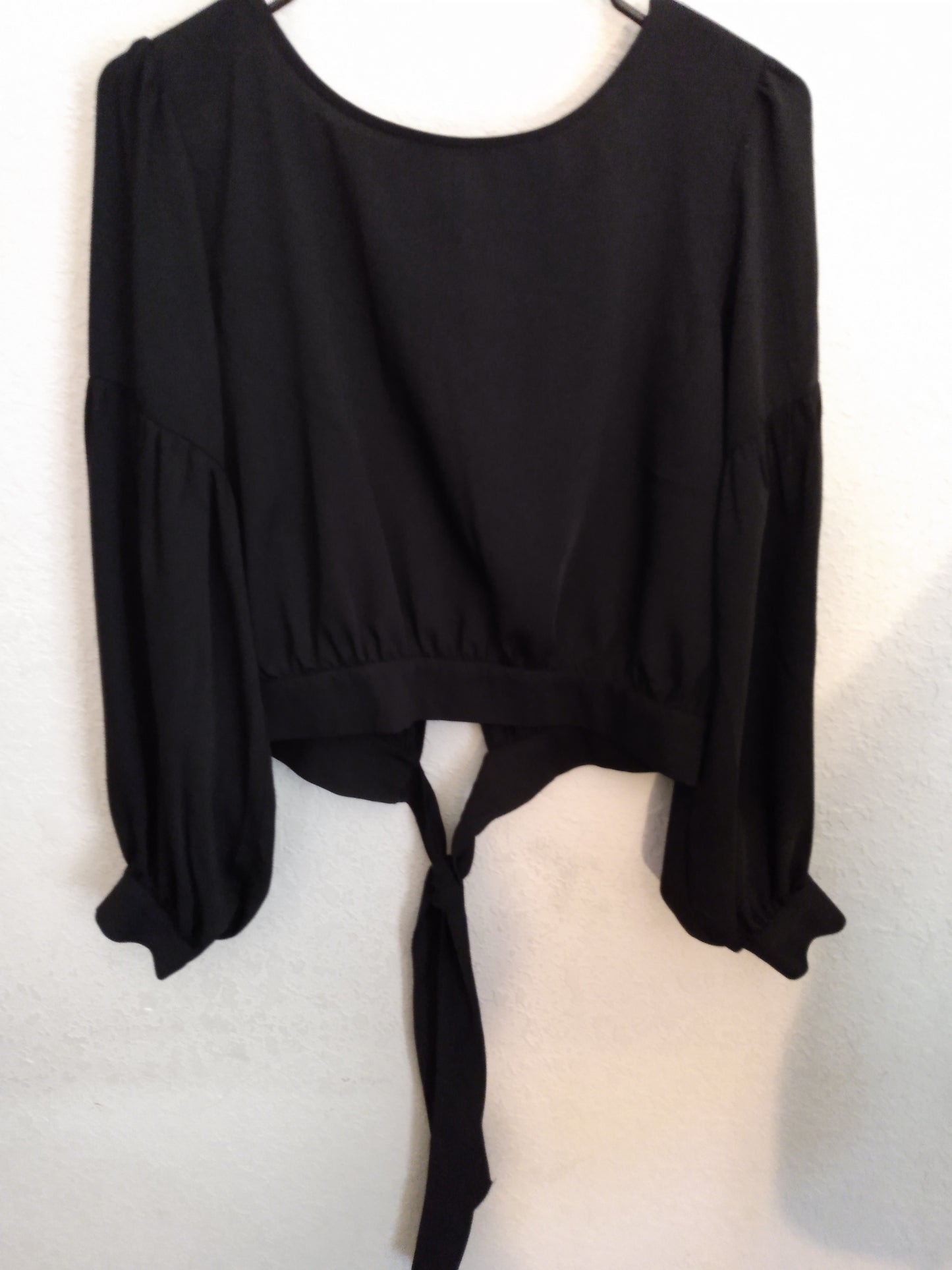 Long Sleeve Black Summer Top