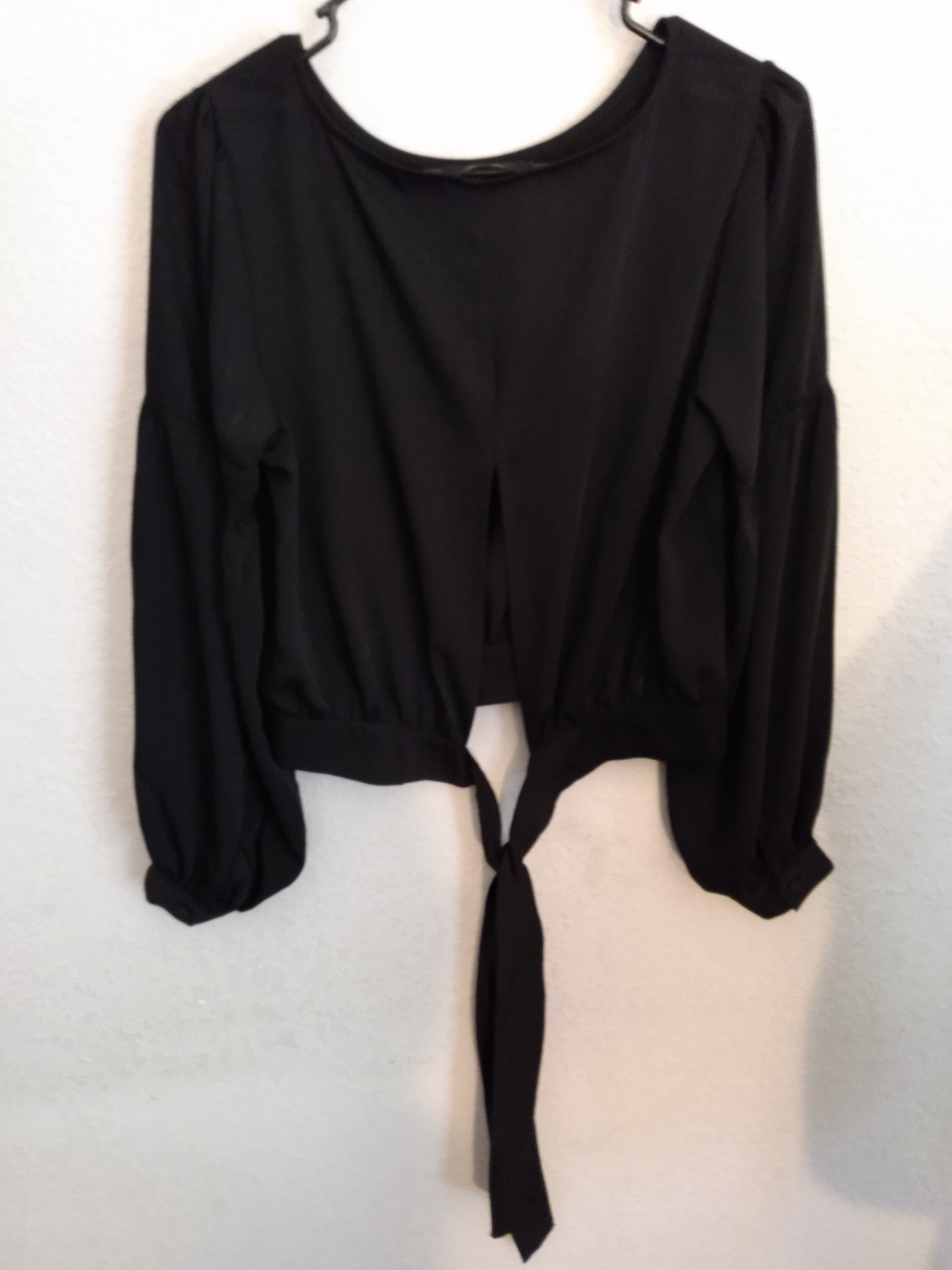 Long Sleeve Black Summer Top