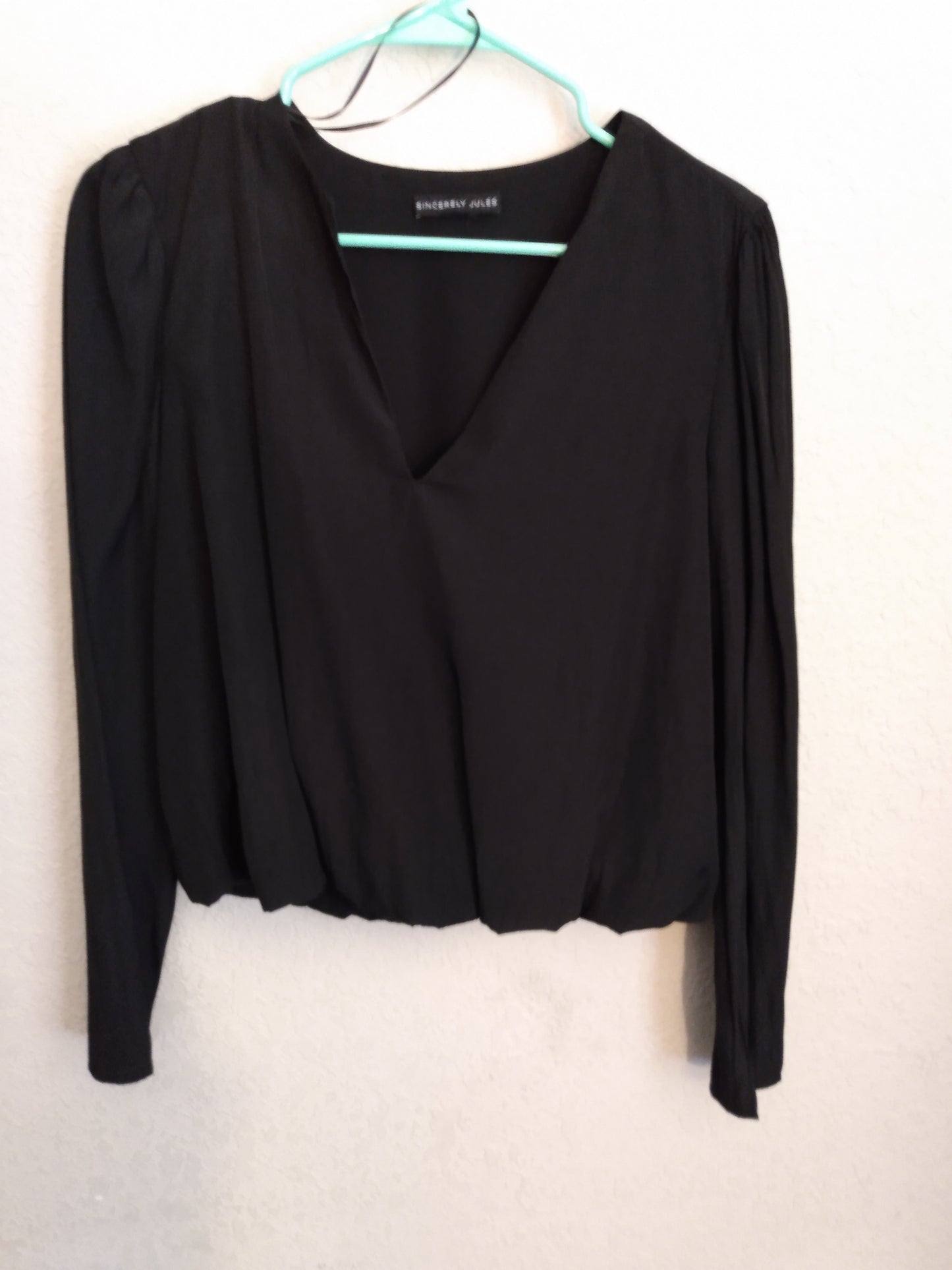 Long Sleeve Black Summer Top