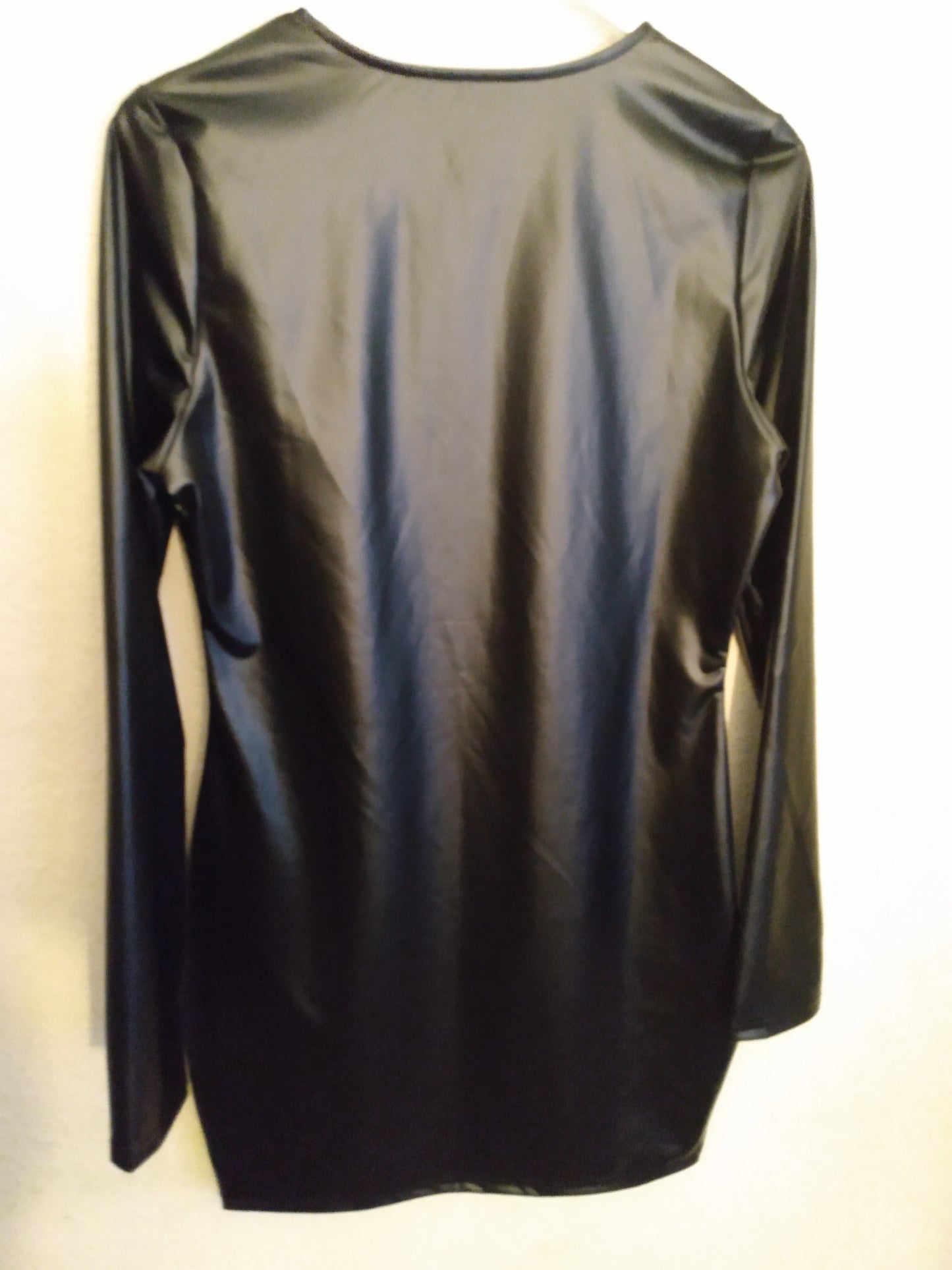 Long Sleeve Leatherette Dress