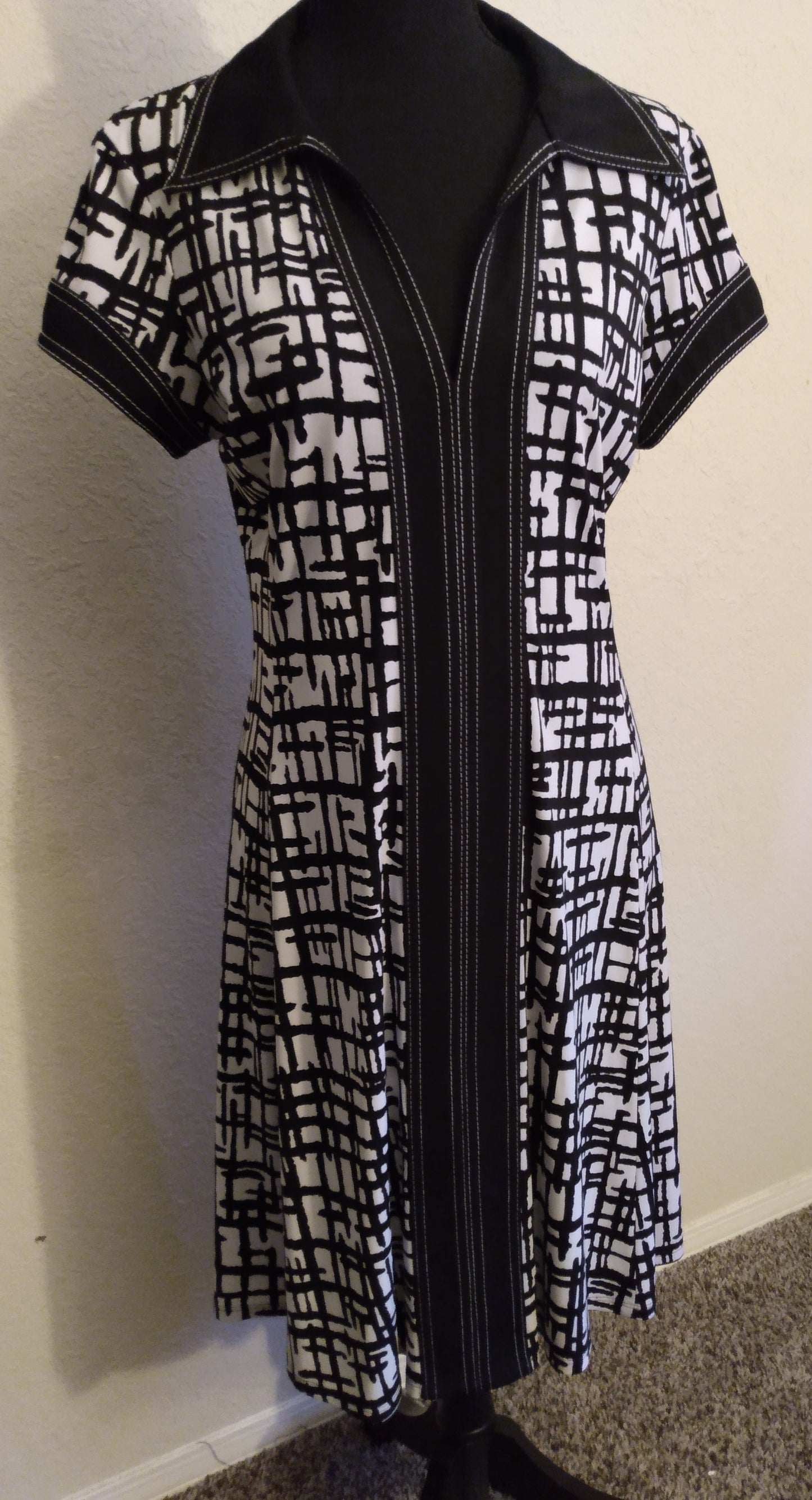 Black and White Pattern Dress