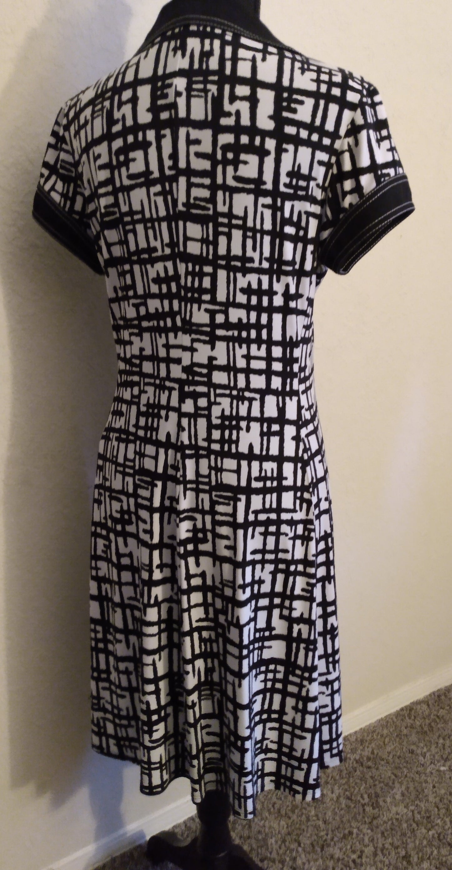 Black and White Pattern Dress