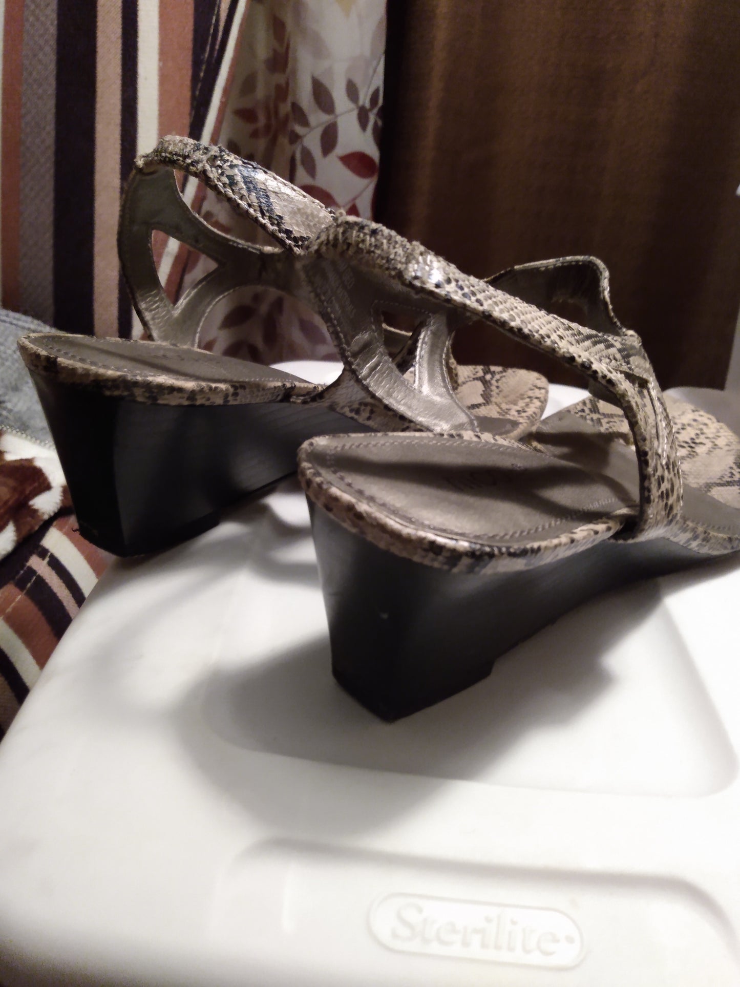 Snake Print Sandals