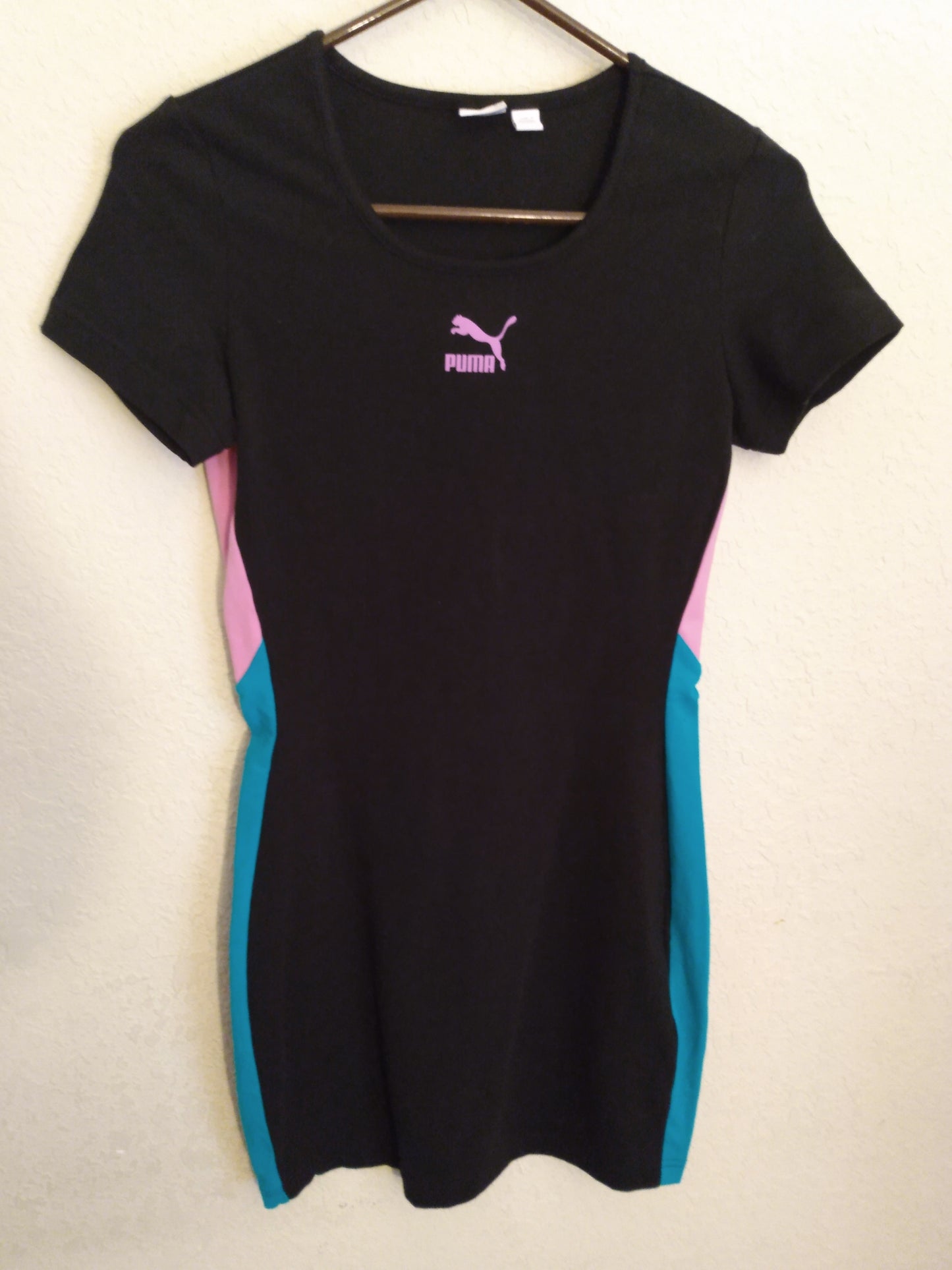 Short Sleeved Black Puma Tennis Dress