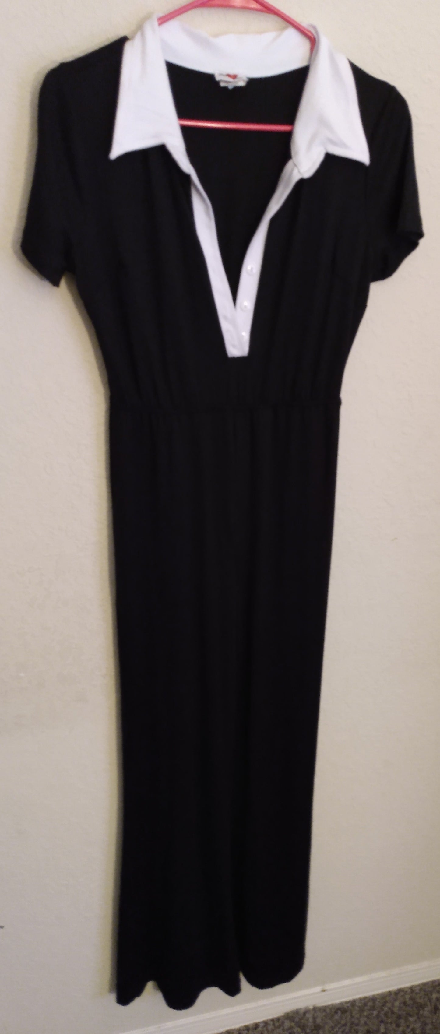 Short Sleeve Black Jumpsuit