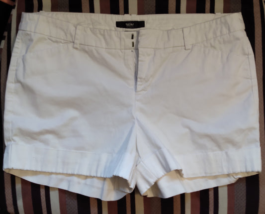 White Cuffed Shorts