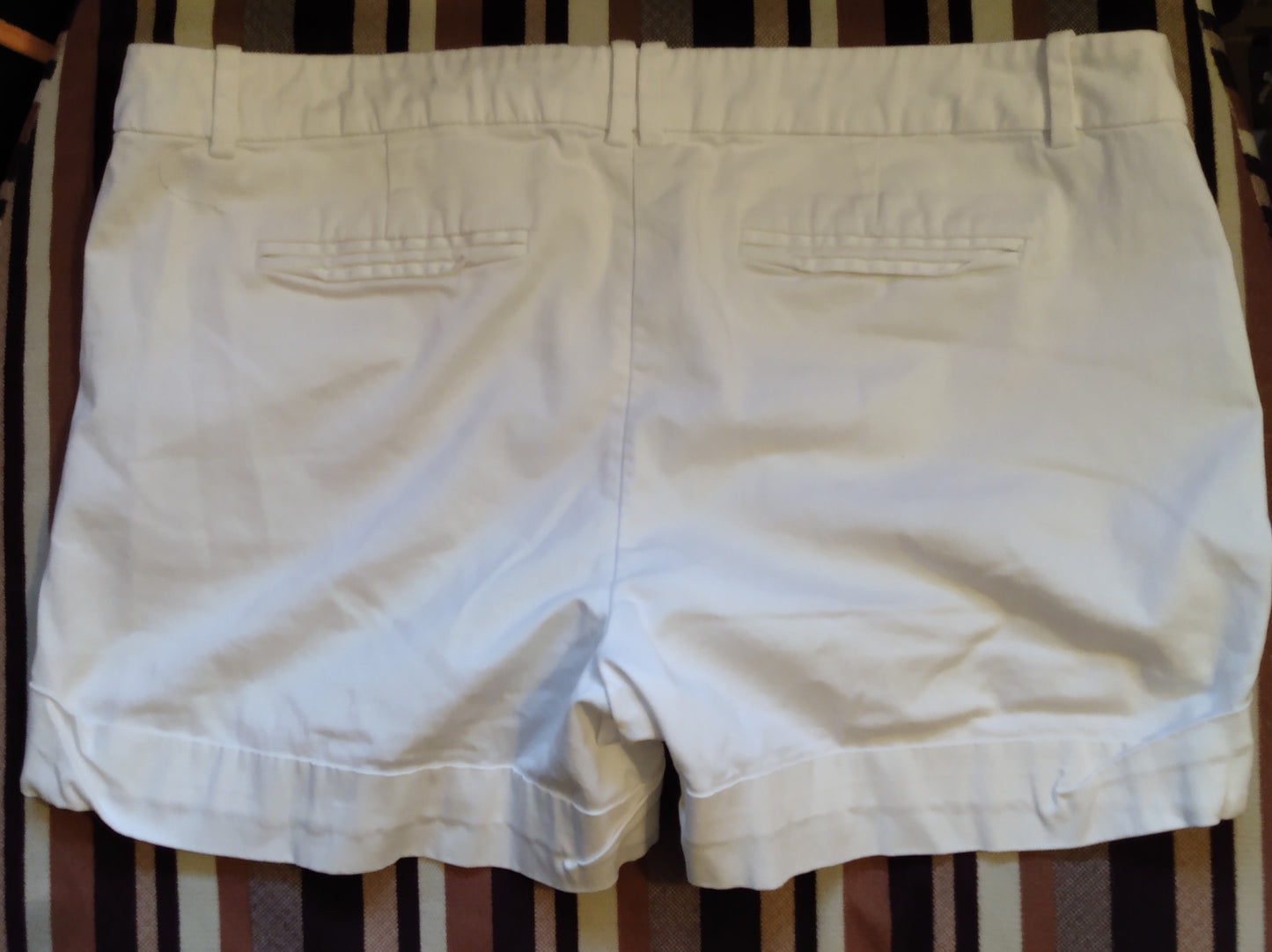 White Cuffed Shorts