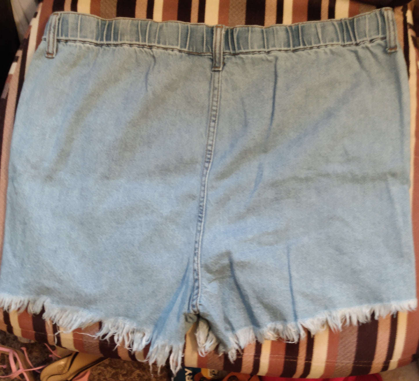 Denim Drawstring Cutoff Shorts