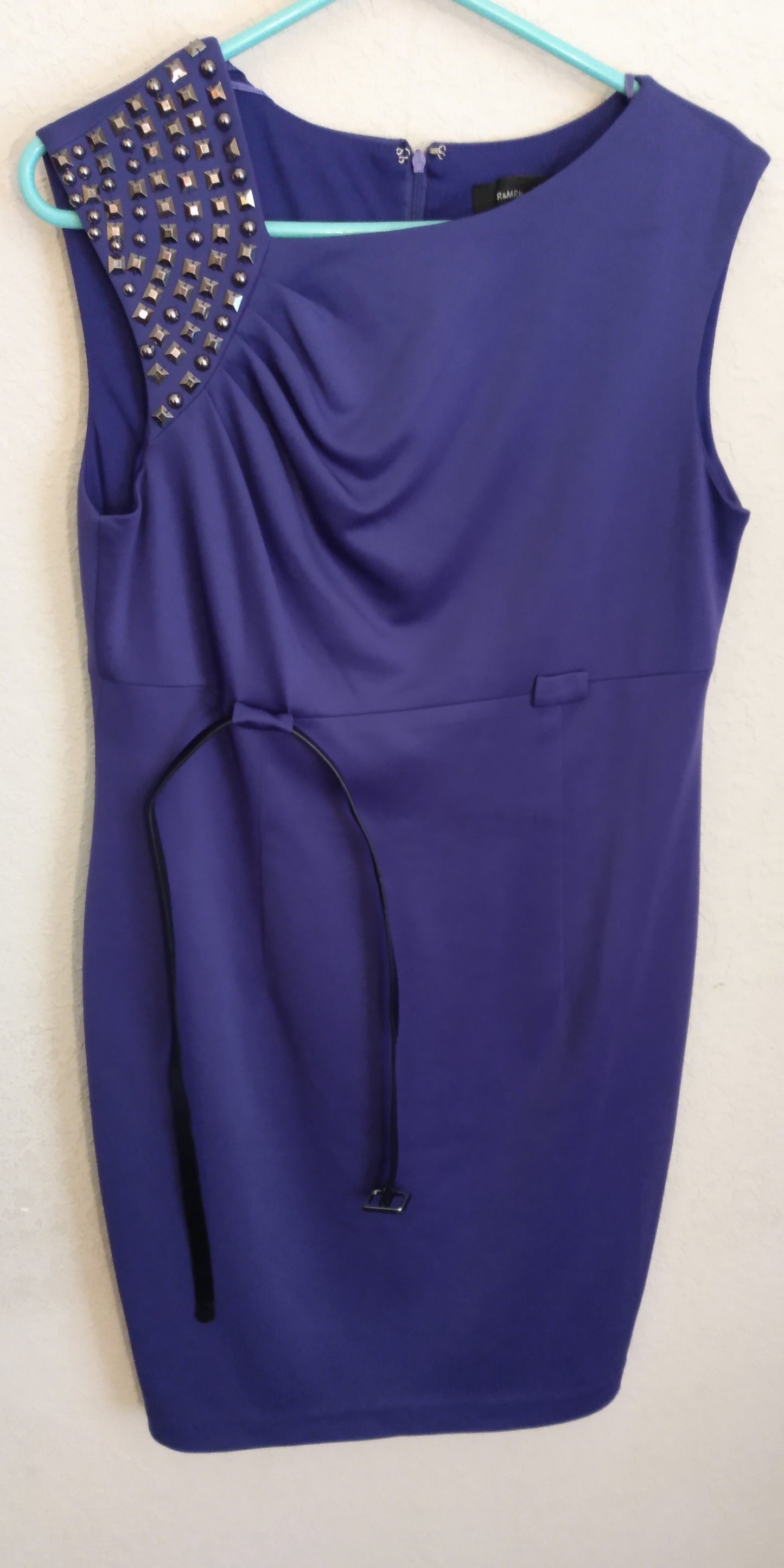 Sleeveless Purple Beaded Dress