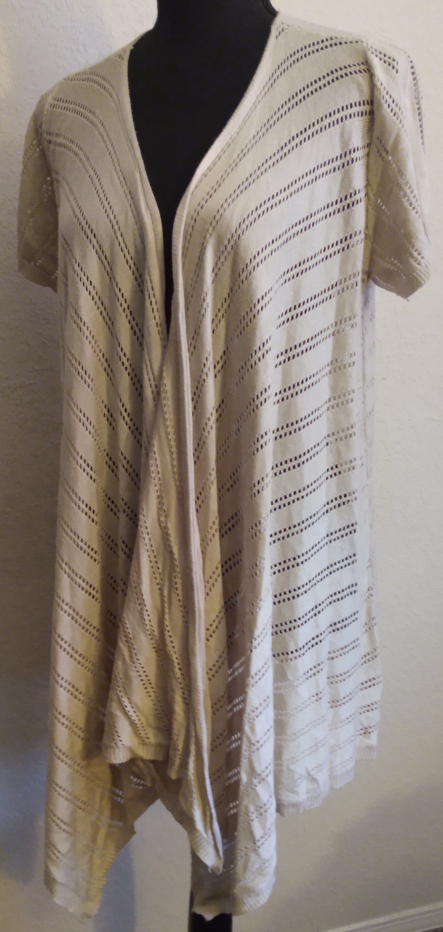 Short Sleeve Tan Shawl